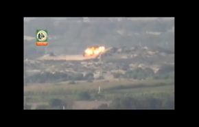 بالفيديو؛ القسام تفجر دبابة ميركافا إسرائيلية بصاروخ موجه