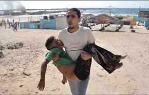 لحظه شهادت 4 کودک در ساحل غزه + فیلم