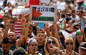 عشرة آلاف متظاهر على الاقل في لندن دعما للفلسطينيين