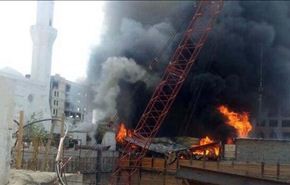 بالصور/ حريق مدمر في مبنى الرئاسة العامة لشؤون المسجد النبوي