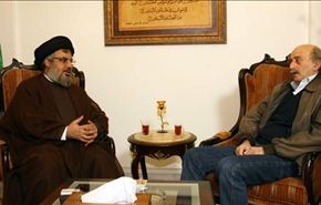 السيد نصرالله يبحث مع جنبلاط الاوضاع في لبنان والمنطقة