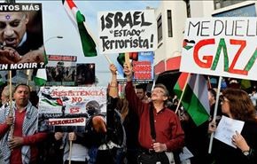 الاف المتظاهرين في تشيلي تضامنا مع الفلسطينيين