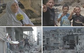 بالفيديو.. مشاهد دمار غزة تروي وقائع ارهاب اسرائيلي منظم