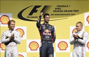 ريكياردو يحرز لقب جائزة بلجيكا الكبرى