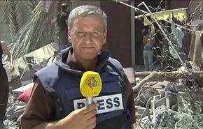 جنگنده F16 منزل خبرنگار العالم در غزه را ویران کرد