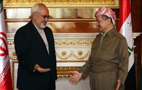 ظريف يبحث مع بارزاني تشكيل الحكومة الجديدة ومواجهة داعش