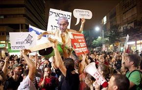 تظاهرات صهیونیستها برای برکناری نتانیاهو