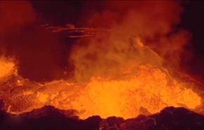 شاهد .. فيديو مذهل لبركان آيسلندا التقطته طائرة بدون طيار