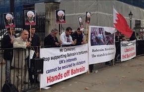 معتصمون يطالبون لندن بالضغط على الرياض لتحرير الشيخ النمر