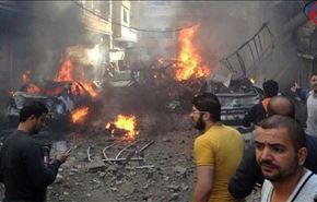 بالصور .. سقوط ضحايا بانفجار سيارة مفخخة بحمص
