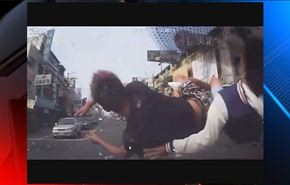 بالفيديو، تصادم عنيف بين دراجتين ناريتين، من المقصر؟