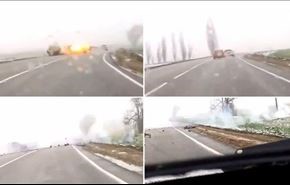 ویدیو؛ صاعقه خودروی سارقان را متلاشی کرد