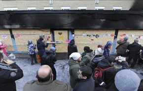 تضامن مع المسلمين اثر حريق في مسجد في السويد