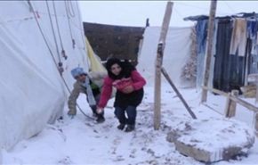 العاصفة الثلجية تكشف عن الاوضاع المأساوية للاجئين السوريين+فيديو