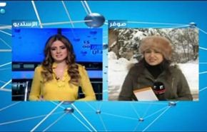 فيديو... مراسلة لبنانية ترتجف من البرد على الهواء