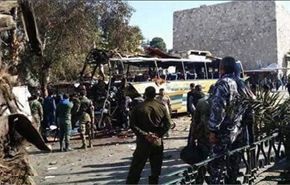 6شهداء و20 جريحا بانفجار في حافلة وسط دمشق