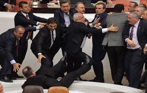 جلسه کتک کاری در مجلس ترکیه تکرار شد
