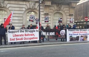 اعتصام للمعارضة البحرانية أمام السفارة السعودية في لندن