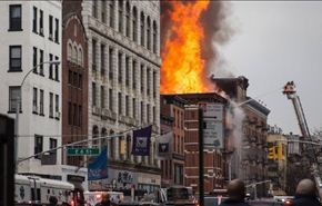 19 جريحا في نيويورك بانهيار ثلاثة مبان واندلاع حريق ضخم