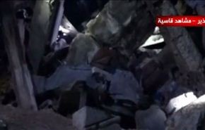 فيديو/الطيران السعودي يرتكب مجزرة في بلدة حوث بمحافظة عمران