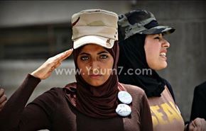 تجمع دخترانه در قاهره برای خدمت در ارتش ! + عکس