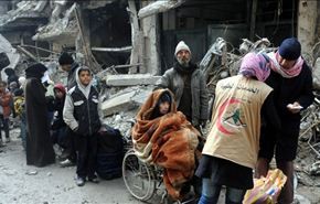 بالفيديو: وصول مساعدات انسانية الى اهالي مخيم اليرموك