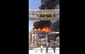 فيديو، حريق يلتهم معمل إسرائيلي لإنتاج الأسمدة والفوسفات