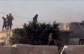لحظه منفجر شدن یک داعشی در حلب + فیلم
