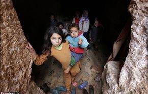 غارنشینی سوری‌ها از بیم حملات + تصاویر