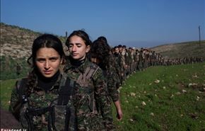پادگان زنان کرد در سوریه + تصاویر