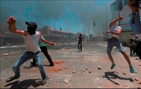 درگیری نظامیان صهیونیست با فلسطینی‌ها در رام الله