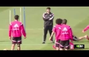 بالفيديو.. موقف محرج للاعب في تدريب ريال مدريد