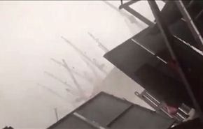 فيديو واضح لسقوط الرافعة في مكة المكرمة