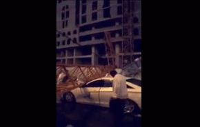 فيديو... سقوط رافعة أخرى خارج نطاق الحرم المكي