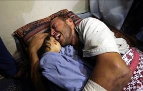وداع دردناک پدر فلسطینی با دختر خود + فیلم