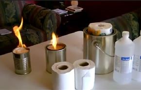 بالفيديو...تعلم  طريقة سهلة لصنع مدفأة من المناديل الورقية