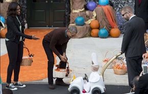اوباما و میشل در جشن هالووین