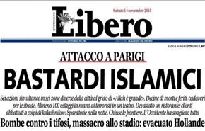 تیتر جنجالی روزنامۀ ایتالیایی ضد مسلمانان