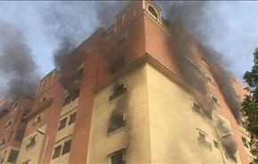 اندلاع حريق في طابقين بوزارة الداخلية العراقية وسط بغداد