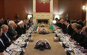 روحاني: يجب تعزيز التعاون بين ايران وتركمانستان