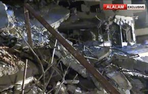 فيديو خاص من موقع التفجير الذي استشهد على اثره القنطار