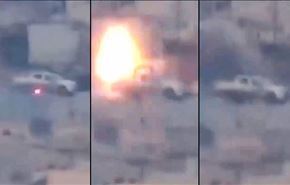فيديو، شاهد براعة جندي سوري في تفادي صاروخ 