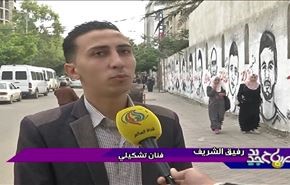 غزة؛ فنان تشكيلي يرسم صور شهداء انتفاضة القدس