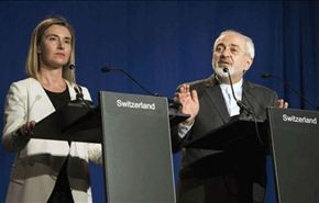 ظريف وموغريني يعلنان بدء تنفيذ التفاهم النووي ورفع الحظر عن إيران