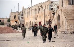 تعقیب بازمانده های داعش در ارتفاعات شهر القریتین در حمص