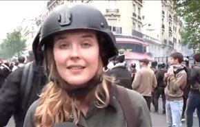 حمله به خبرنگار زن در گزارش زنده +ویدیو