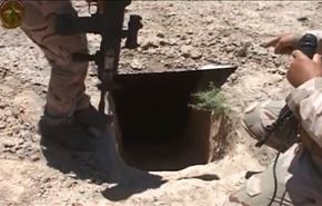 بالفيديو.. تدمير خنادق يستخدمها داعش للهروب من الفلوجة