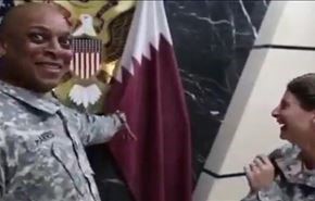 ویدئوی توهین سربازان آمریکایی به پرچم قطر