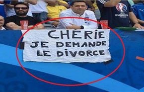 مشجع إيطالي يطلب الطلاق من زوجته على مدرجات يورو 2016