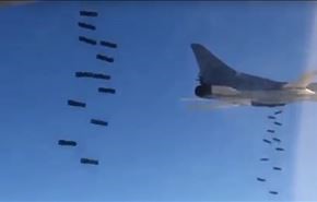 فیلم؛ حمله بمب‌افکن راهبردی روسیه به داعش در پالمیرا